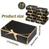 10 Scatole Regalo Grandi in Foglia Oro con Coperchio Confezioni Scatola Festa Scatola di Proposta Lussuosa per Damigelle Scatole Regalo con Nastri Scatole Pieghevoli per Bomboniere Festa