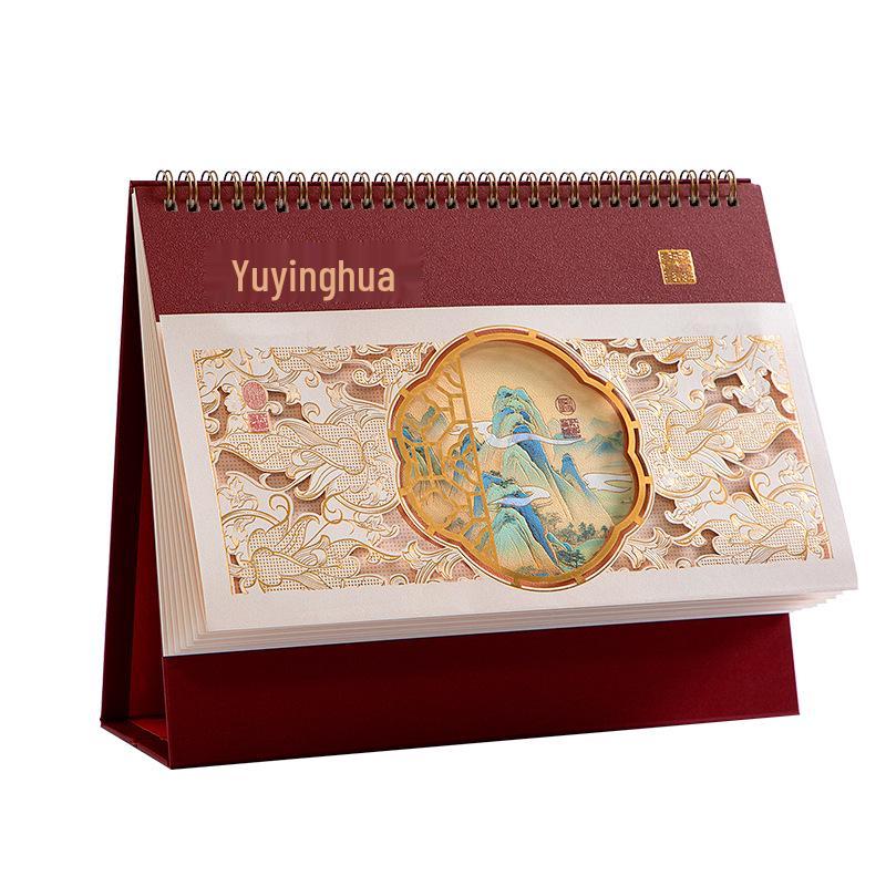2026 Year of the Horse Custom Table Calendar - Personalized Desk Ornament & Monthly Planner with Logo Customization