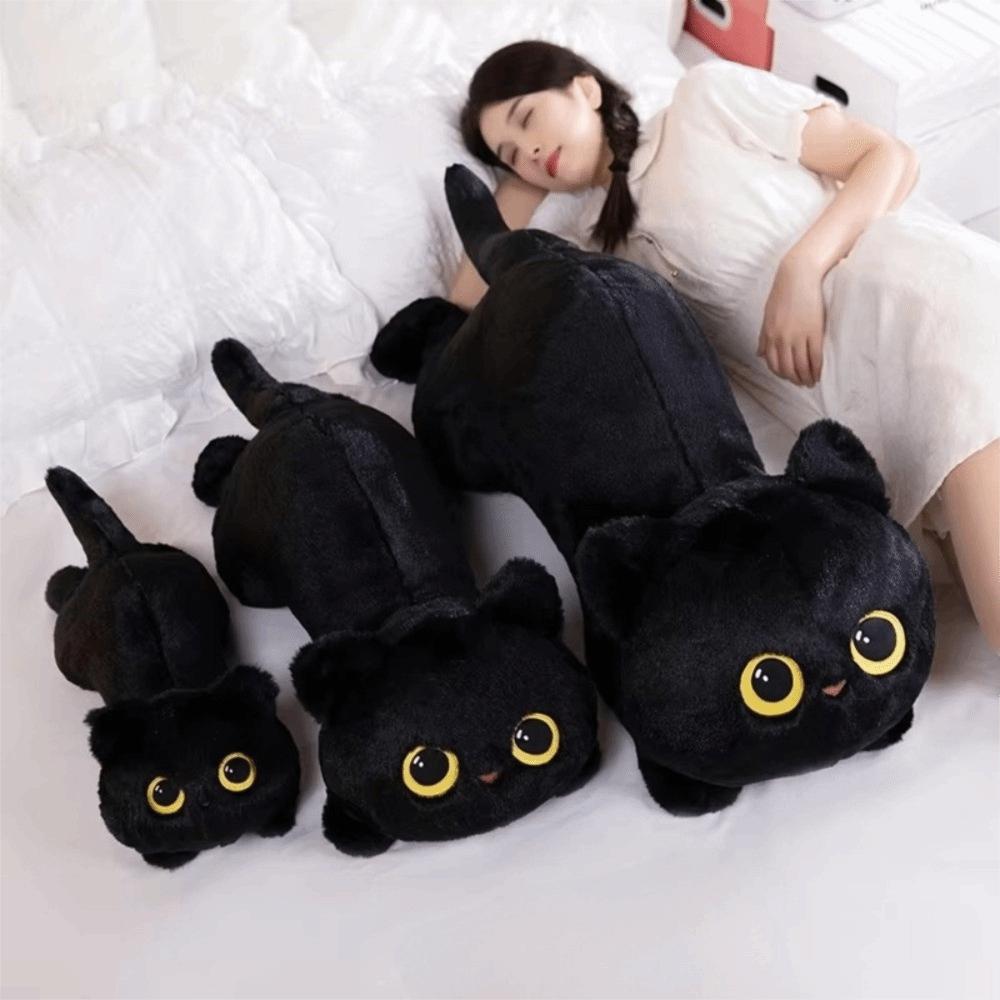 Ins Style Black Cat Plush Toy Super Soft Cat Stuffed Toy Gift Idea Cat Plush Doll Birthday Gifts