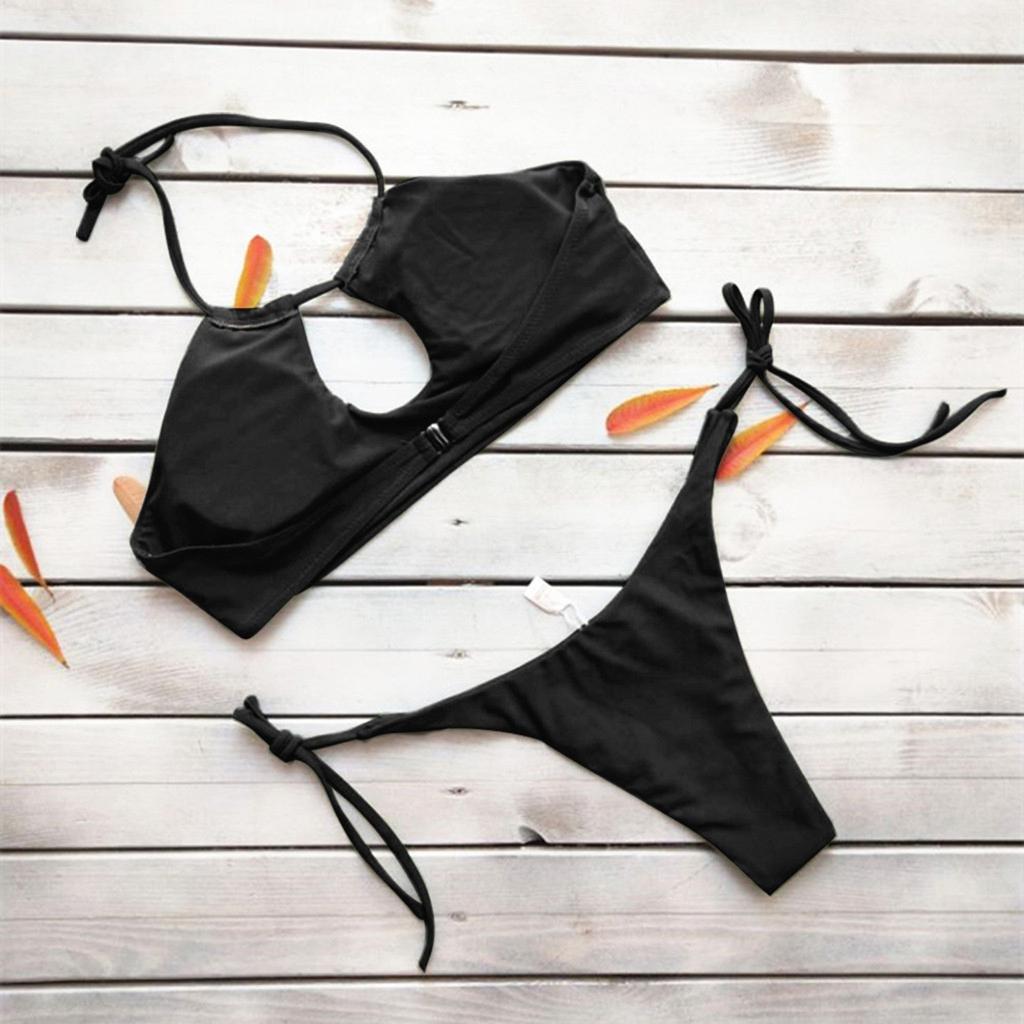 Women's Fashion Sexy Swimwear Two-piece Swimsuit Backless Bikini