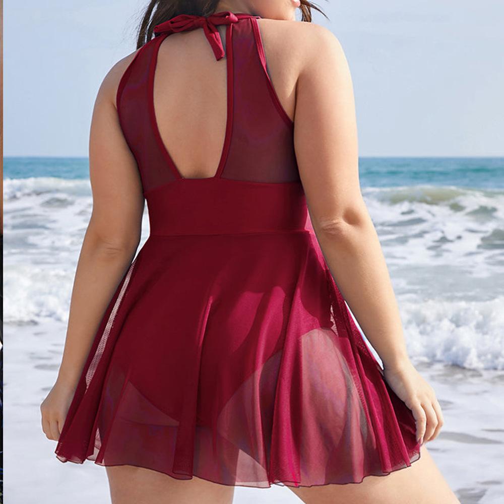 open lace back dress Curvy Kate Wrapsody Bandeau One Piece Swimsuit - Red main image 0