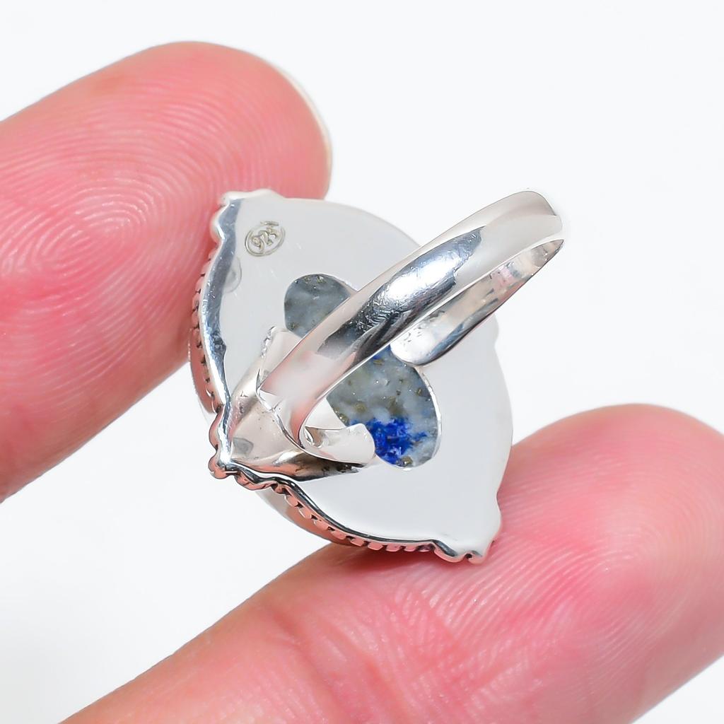 Natural Lapis Lazuli - Afghanistan 925 Sterling Silver Ring V4578, Blue Ring, Oval Ring, Valentin's Day Gift, Gift For Her, Birthday Gift, Handmade Je