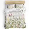Flowers Leaves 3pcs Bedding Set For Bedroom Double Bed Home Textile Duvet Cover Quilt Cover Pillowcase
