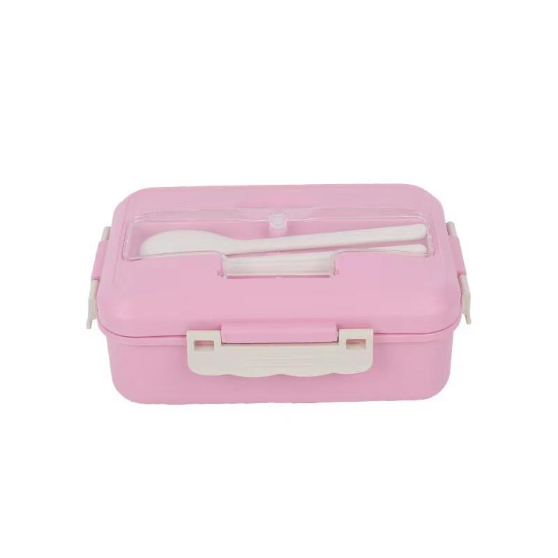 ZISIZ Divided Lunch Box with Wheat Tableware