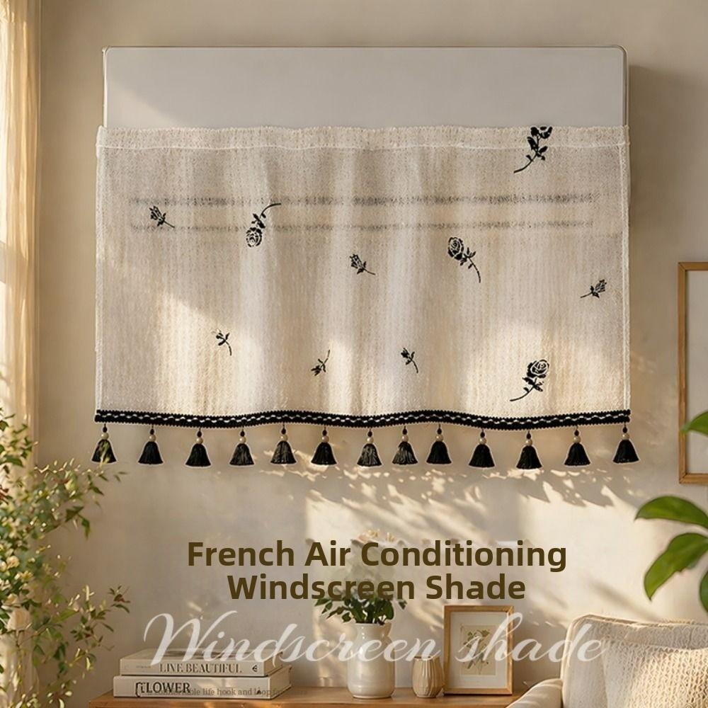 With Tassels Cabinet Curtains Removable Air Conditioner Dustproof Curtain  Air Conditioner Use