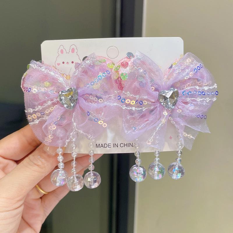 Regenbogen Schleife Geflochtene Haarspange für Mädchen - Niedliches Haaraccessoire mit Band Haarspange