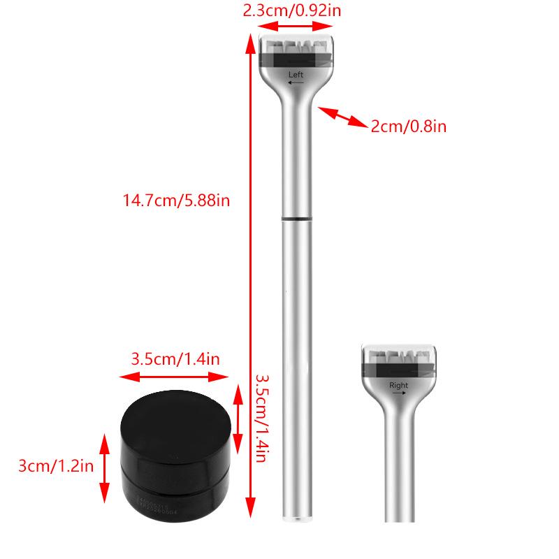 Waterproof Lower Eyelash Stamp Set Easy To Use Quick Dry Eye Liner Portable 0.01Mm Tip Lower Lash Stamp With Ink