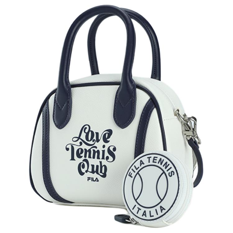 Fila Módní Ležérní Univerzální PU Kompozitní Kůže Taška přes rameno Crossbody Mini Dámské tašky Cloud-Mushroom-White F13W429162FWT