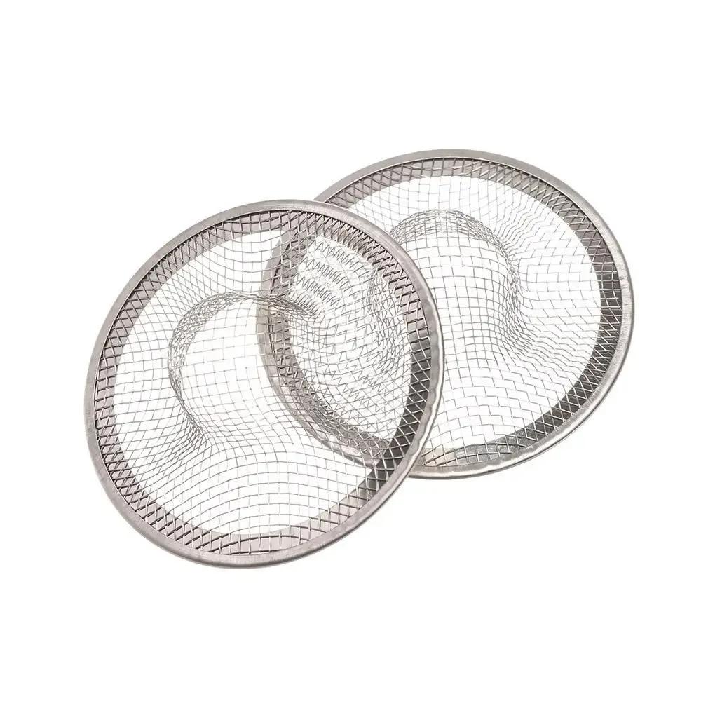3/5pcs Stainless Steel Sink Strainer Anti-blocking Round Shape Sewer Outfall Drain Filter Hair Clean Up Mesh Trap