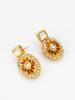 Gold-Plated Pink Stone-Studded & Beaded Handcrafted Jewellery Set