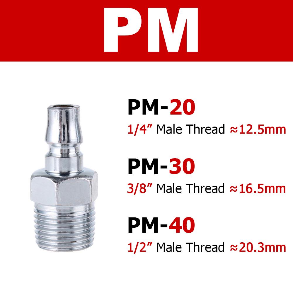 Pneumatic Fitting C Type Hose Quick Connector High Pressure Coupler Plug Socket PP SP PF SF PH SH PM 10 20 30 40 Air Compressor