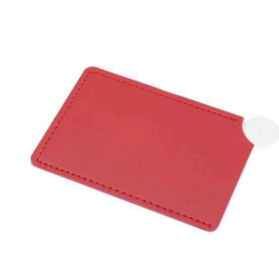 

Небьющееся ударопрочное косметическое зеркало для макияжа из нержавеющей стали, однотонное красный