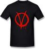 V for Vendetta Men's Soft Navy Round Neck T-Shirt