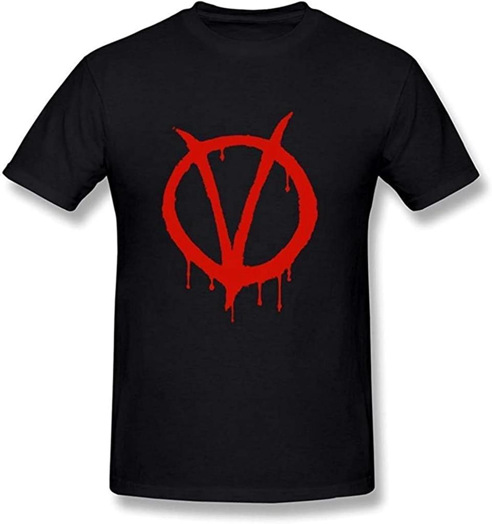 V for Vendetta Men's Soft Navy Round Neck T-Shirt