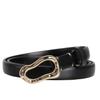 Women'S Simple Thin Belt Casual High Sense Irregular Button Head Slim Pants Belt Women