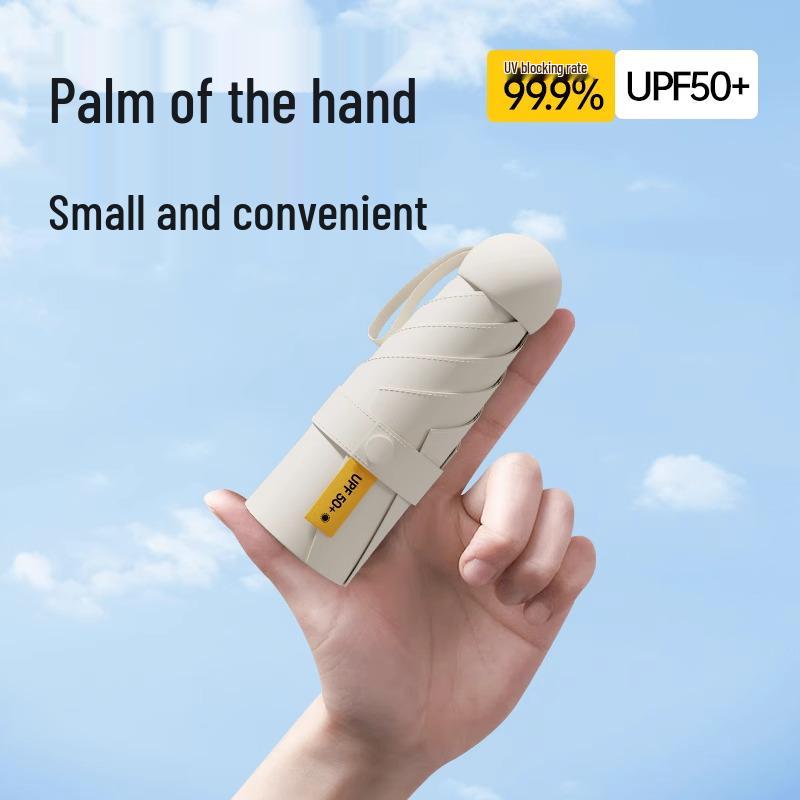 Mini Five-Fold UV Protection Sunscreen Umbrella: Portable and Dual-Use for Sun and Rain, Women's Sunshade Umbrella