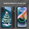 Decorated Christmas Tree For Magsafe Samsung S25 S25 Edge S25Ultra S8 9 10 20 S21 Pro 22 Plus S23 FE S24 Ultra Glass Phone Case