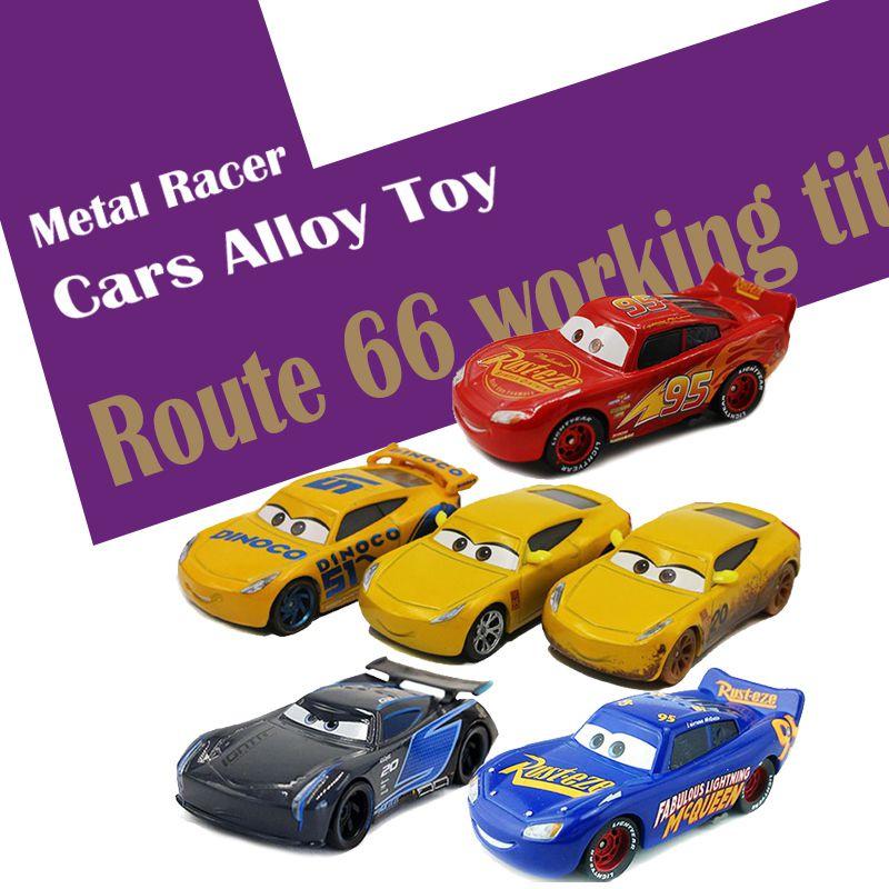 3 Autos Champion Mcqueen Black Storm Jackson 51 Coole Schwester Rennwagen Legierungsmodell