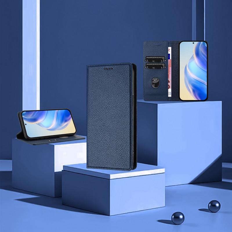 

Флип-кейс для Xiaomi Poco F7 5G RFID Кожаный кошелек Funda для Poco F7 Ultra X7 M7 X6 F6 M6 Pro Чехол M7 Plus X7 X6 Магнитная обложка Poco M6 Pro 4G темно-синий