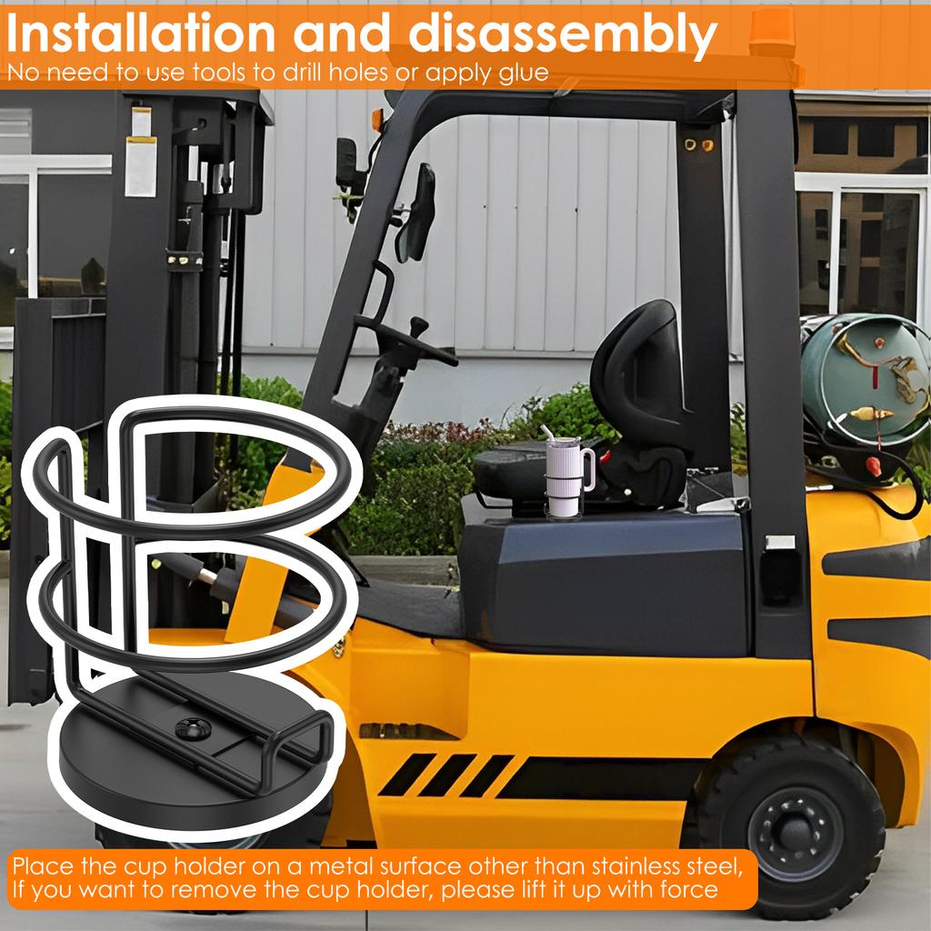 Magnetic Cup Holder 3.46 Inch Heavy Duty Metal Beverage Bottle Holder Car Water Bottle Organizer for Truck Lorry Tractor Boat