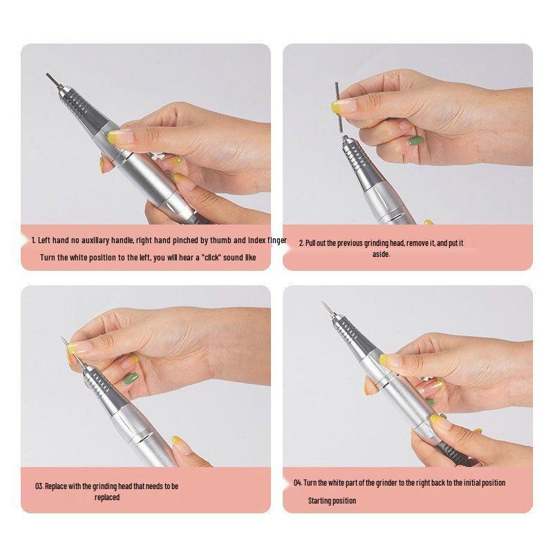 High-Speed 35,000 RPM Nail Drill: Gel Polish & Cuticle Remover, Cool Grinding