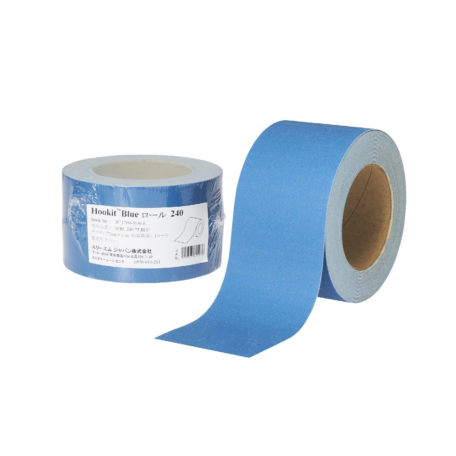 

3M Hookit Blue Sanding Roll 75mmx15M Particle Size 400 1 roll 400 75 BLU H/RL