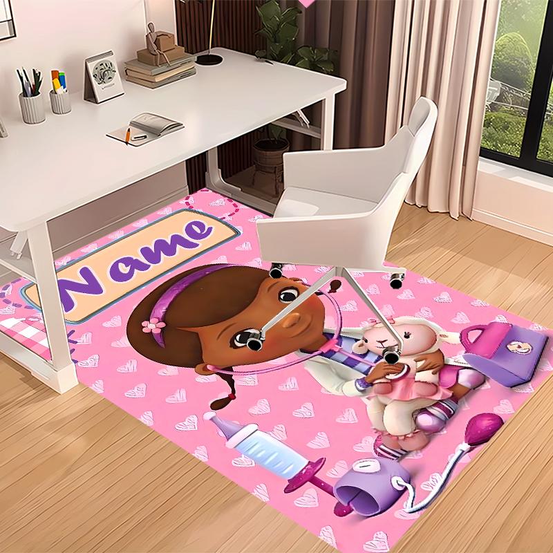 Custom personalization Doc McStuffins Print Area Rug - Soft, Washable Non-Slip Indoor Mat,Living Room,Home&Office Decorative Rug
