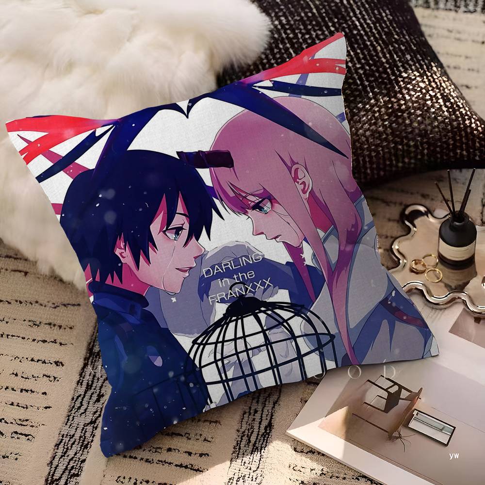 Darling In The Franxx Cartoon Pillow Cover For Bedroom Room And Living Room Sofa Decorative Cushion Cover