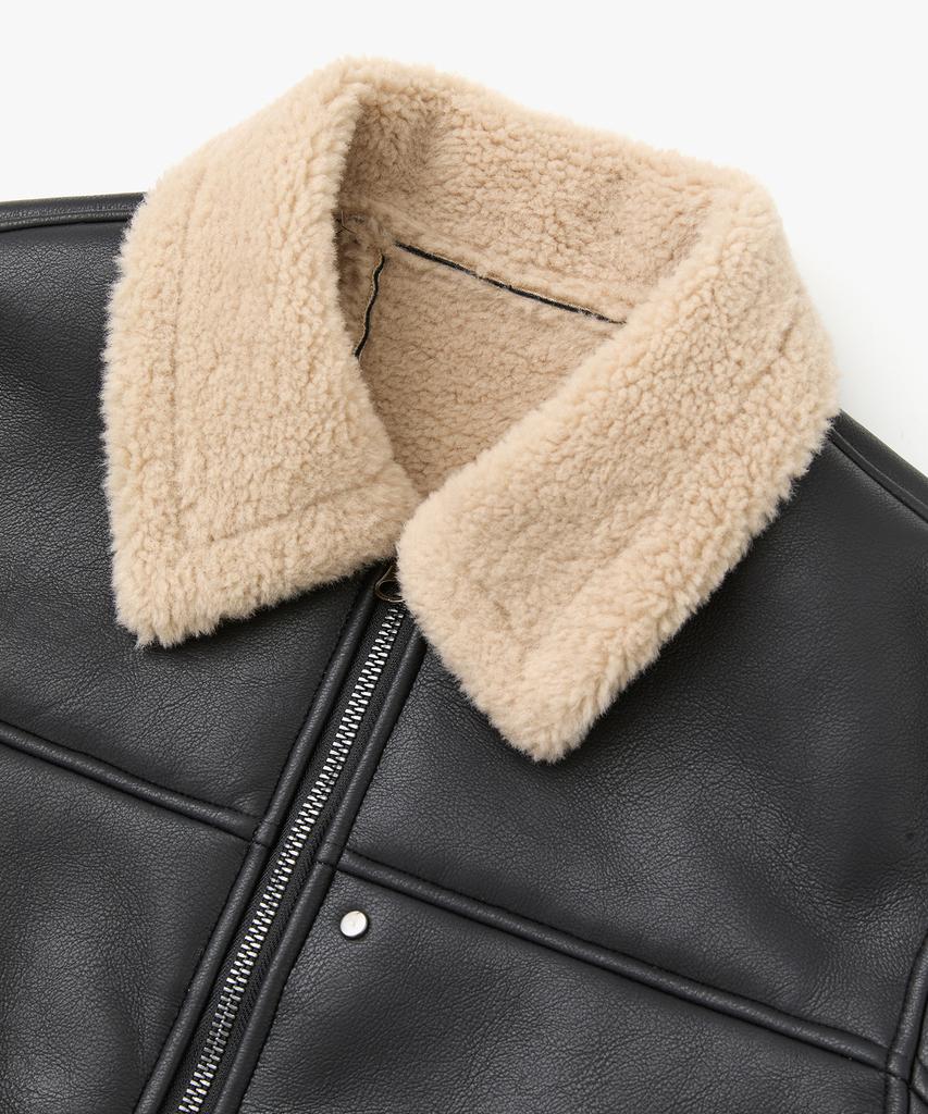 Cofwi Contour Warm Shearling Jacket Black
