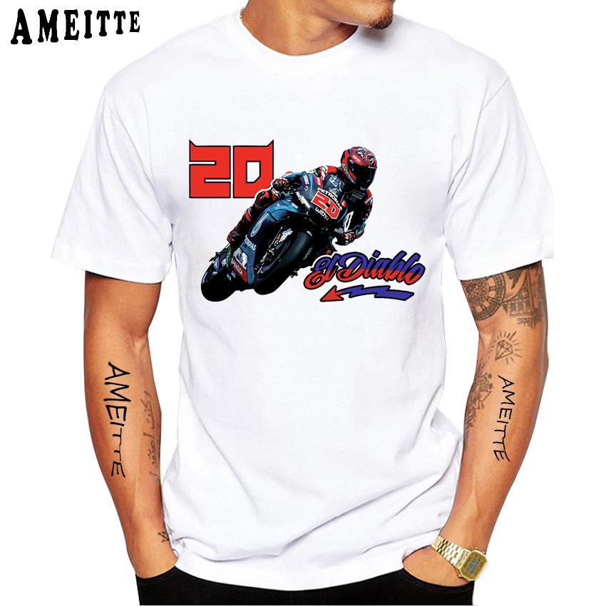 Fabio Quartararo 20 GP Renn-T-Shirt Neu Unisex Kurzarm Junge Abenteuer Sport Freizeit Weißes Oberteil Motorradfahrer T-Shirts