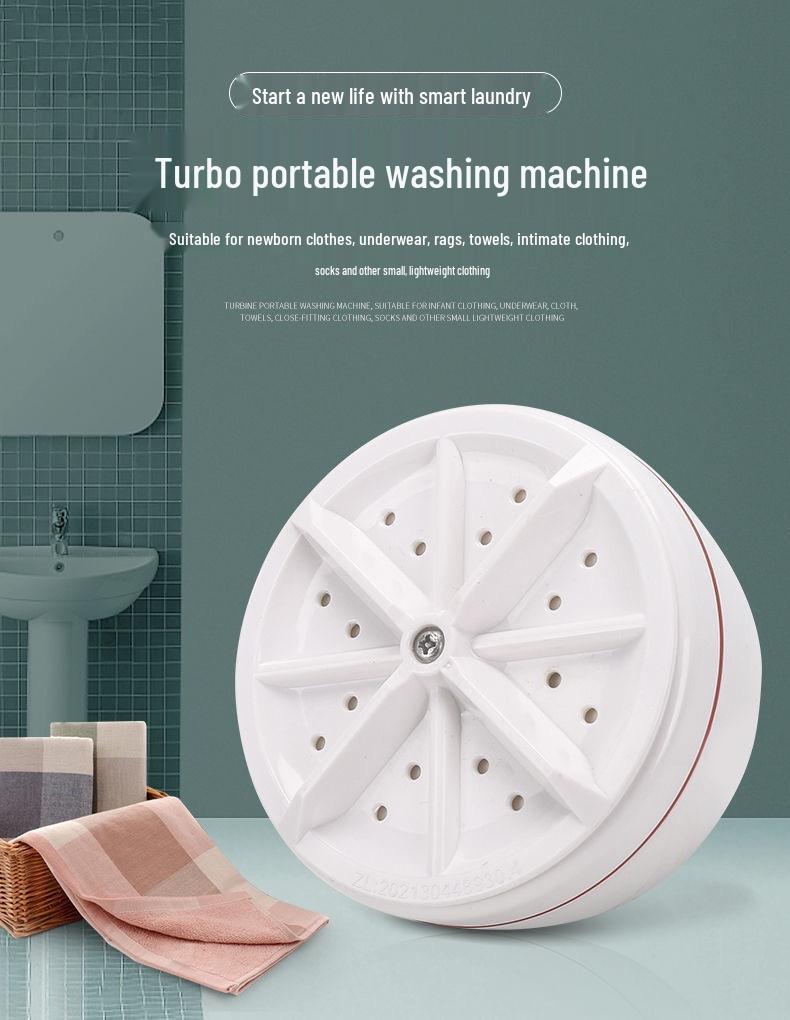 Compact Portable Electric Washing Machine for Travel & Dorms