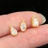 14K Gold Filled White Zircon Rectangular/Drop/Oval Pendant Geometric Earrings Necklace Bracelet Accessories