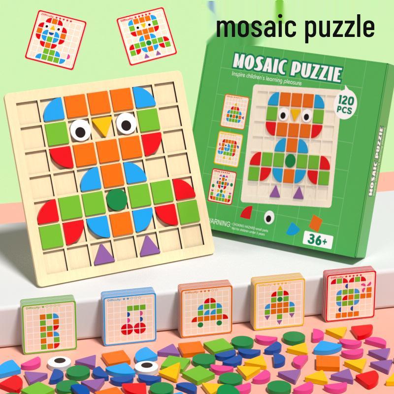 Mosaic 3D Stereo Puzzle: Educational Parent-Child Game for Logical Thinking and Building