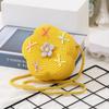Cute Children Girls Shoulder Bag Flower Bow Handmade Straw Baby Bags Messenger Bag Kids Keys Coin Purse Cute Mini
