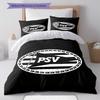 PSV Eindhoven Muster Bettwäsche Heimdekoration Geburtstagsgeschenk ( 1 Bettbezug + 2 Kissenbezüge, ohne Füllung),Fanartikel.