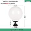 LED Waterproof Outdoor Post Light with Acrylic Spherical Shade