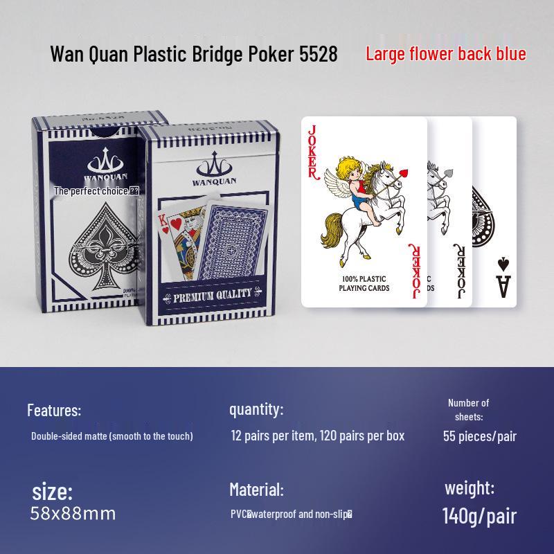 Waterproof Frosted PVC Bridge Playing Cards for Outdoor Guandan Poker Competition