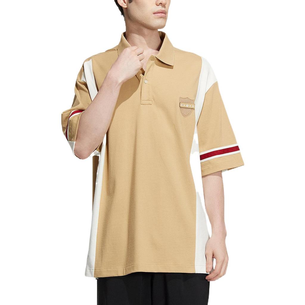 Adidas Originals Trefoil Hem Side Slit Sports Short Sleeve Polo Men Tops Yellow HS2012