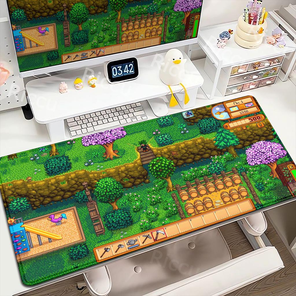 Anime Mousepad Stardew Valley Deskmat XXL Game Desk Protector Mat Antislip Keyboard Mice Mat Pc Accessories Rubber Mausepad Cute