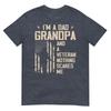 Im A Dad Grandpa And Veteran Fathers Day Papa Grandpa TShirt