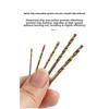 50pc Titanium Plated Fried Dough Twists Drill Set 1-3mm Small Drill Electric Drill Set DIY Woodworking Drill Bit