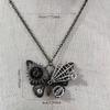 Punk Butterfly Pendant Necklace Metal Charm Aesthetic Jewelry Vintage Clavicle Chain