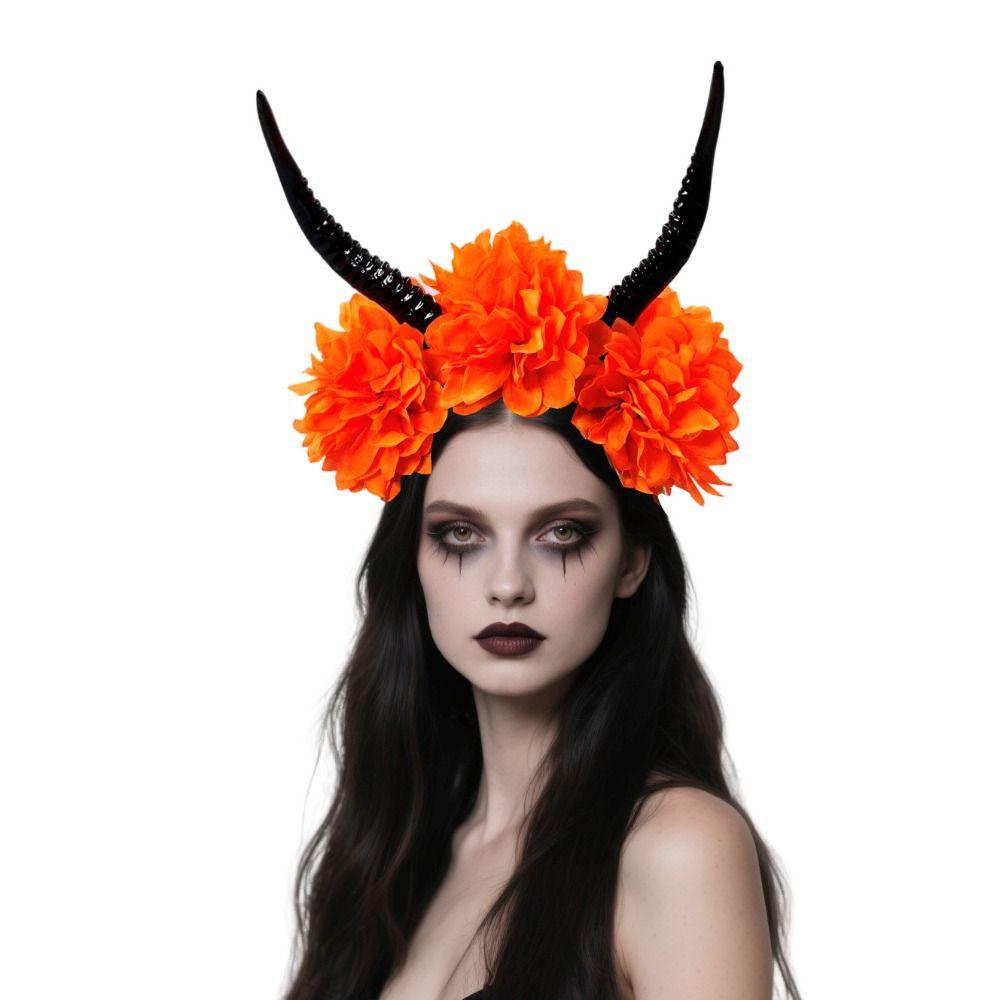 Simulationsblumen Gothic Kopfschmuck Übertreiben Halloween Kopfbedeckung Mädchen/Kinder
