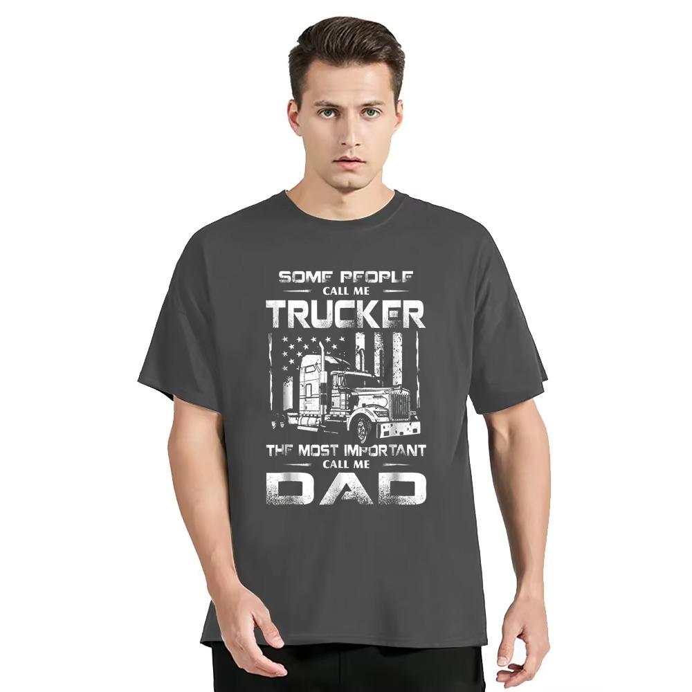 Funny American Trucker Father's Day Gift T-Shirt New 100% Cotton O-Neck Short Sleeve Casual TshirtMen's Clothing Size S-3XL