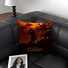 SSaw MassacreE Movie Cushion Cover Natural Linen Organic Fabric DoubleSided Printing Sofa Home Decor Gift Pillow Case