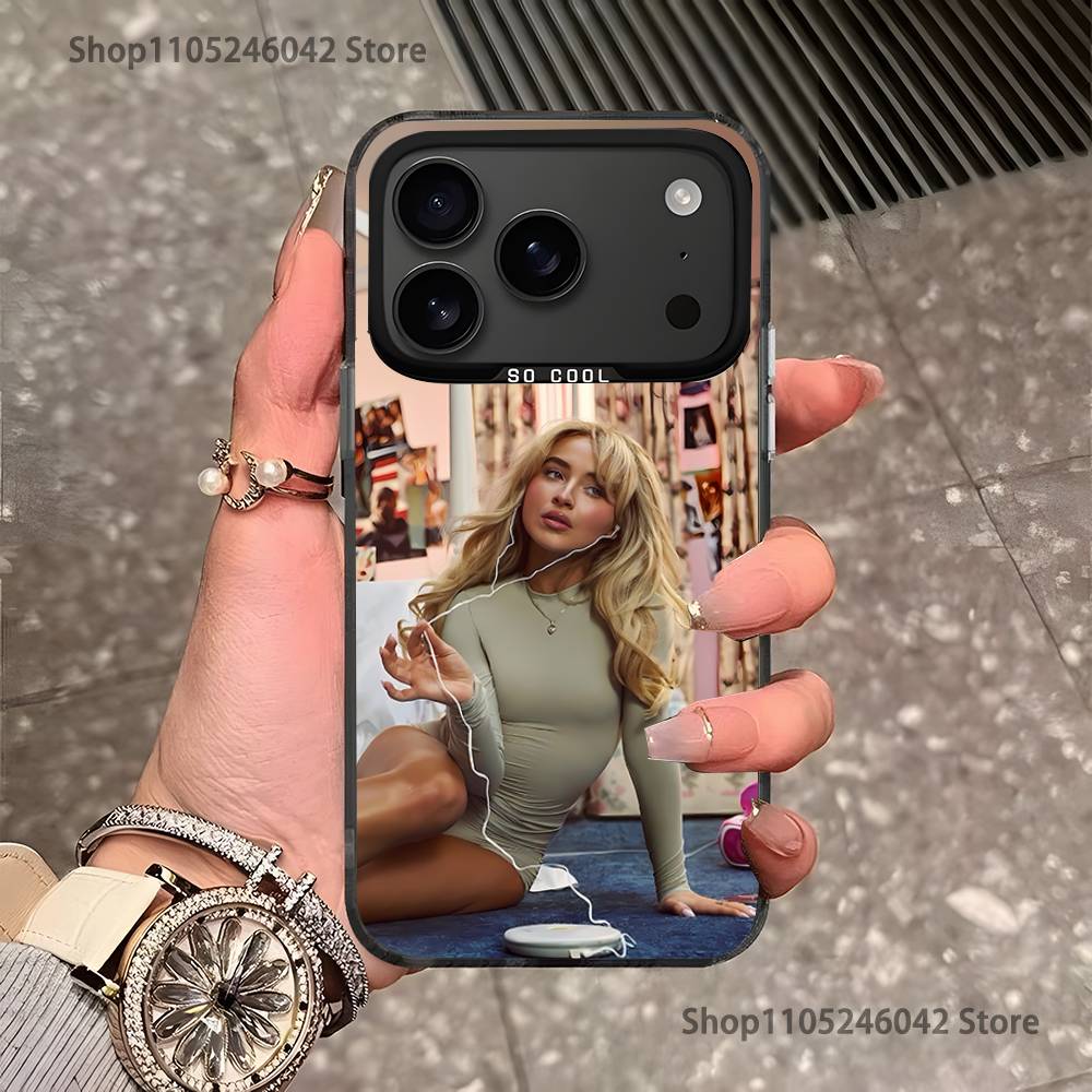 

Singer Please Sabrina C-Carpenter Black Matte Shockproof CoverPhone Case For iPhone 17,16,15,14,13,12,11,Pro,XS,Max,Plus,Mini,E iPhoneXSMAX