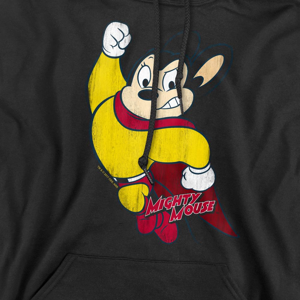 Mighty Mouse Mens Classic Hero Hoodie