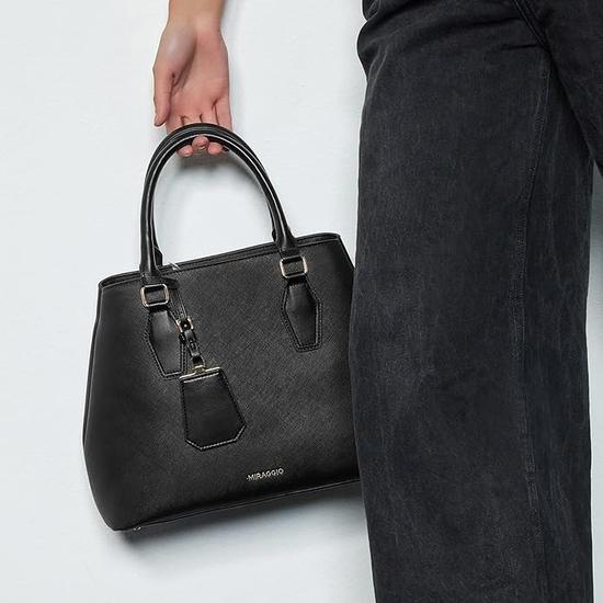 Geantă de mână Miraggio Olivia Solid pentru femei cu curea reglabilă și detașabilă Sling/crossbody