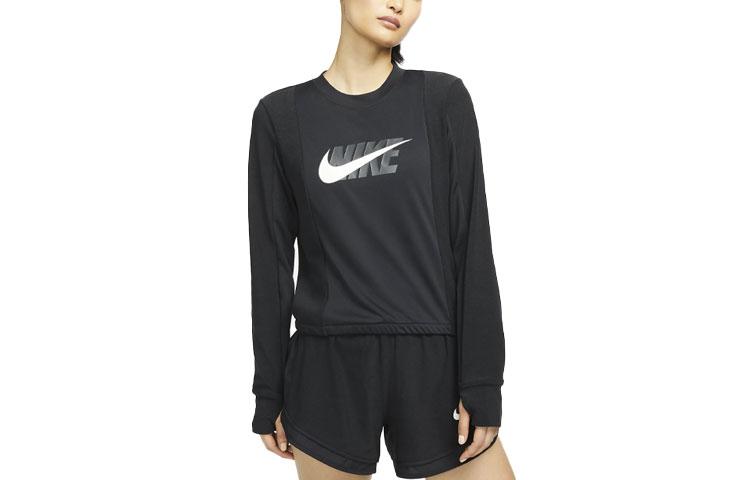 Nike Set in Sleeve Running T Shirt Women s Black DD6943-010 S