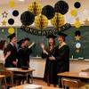 Graduation Banners Grad Sign Set Paper Stars Balls Grad Banner For College High School University Door Ceiling Wall Tree Home